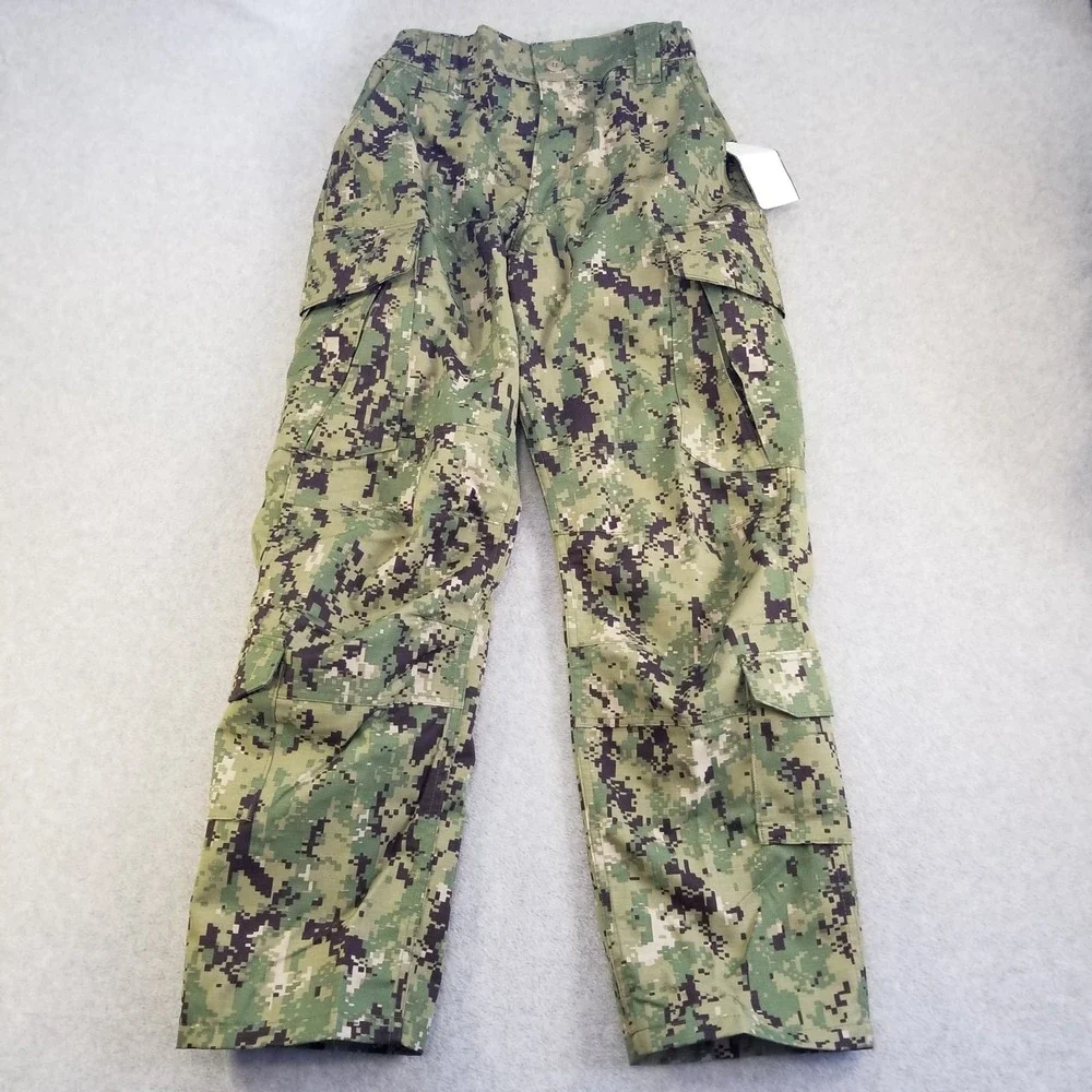 Small Short US Navy Pants Mens‎ NWU Type III Green AOR2 Cargo Camouflage Seals